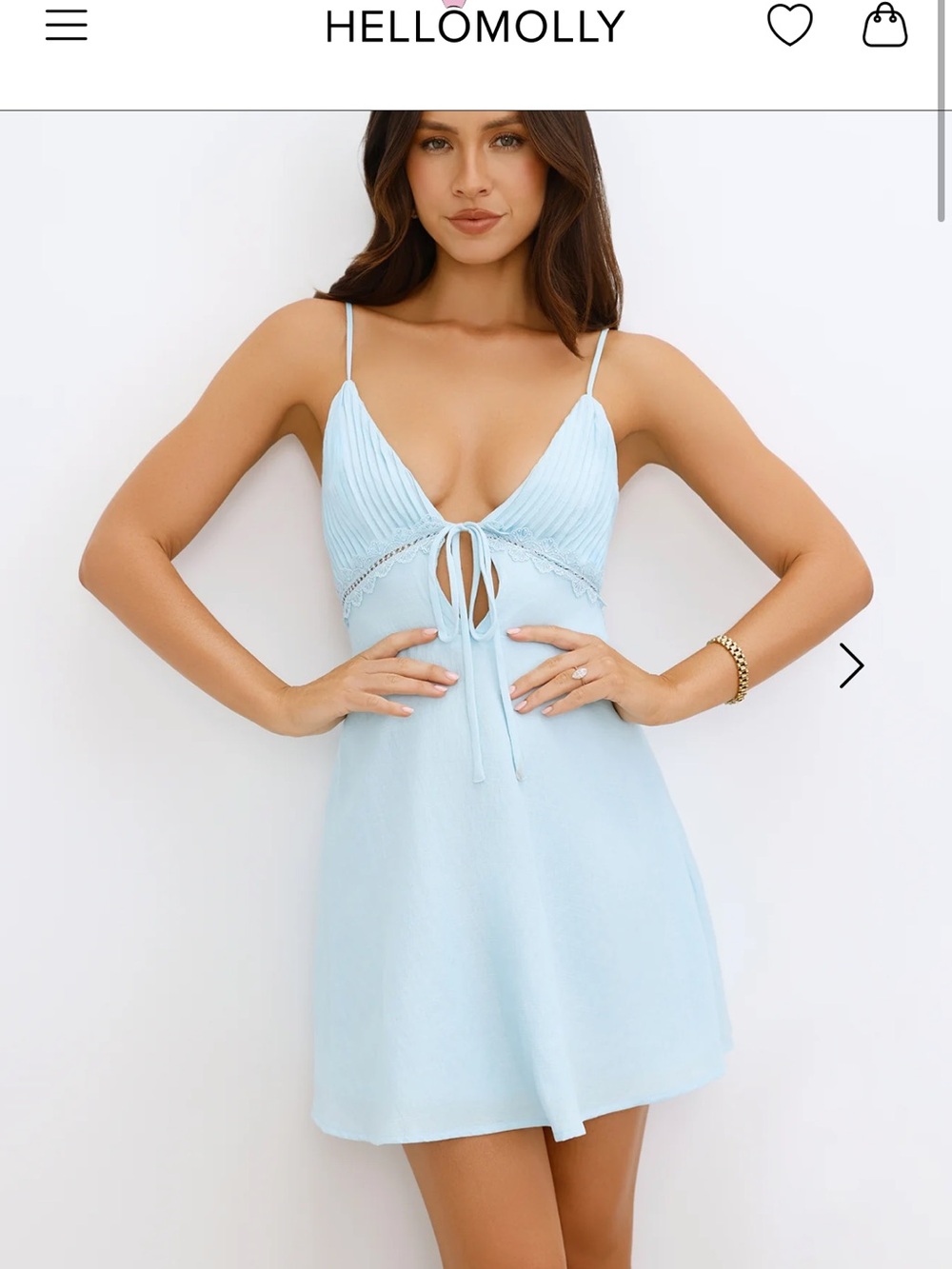 Hello Molly Breezes and Sunsets Mini Dress- Blue XS NWT